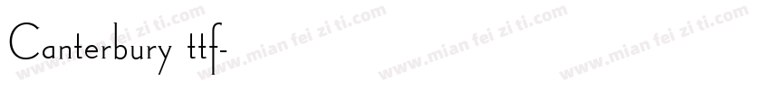 Canterbury ttf字体转换